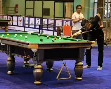 -瑞士台球选手马丁斯实现黑八滚入