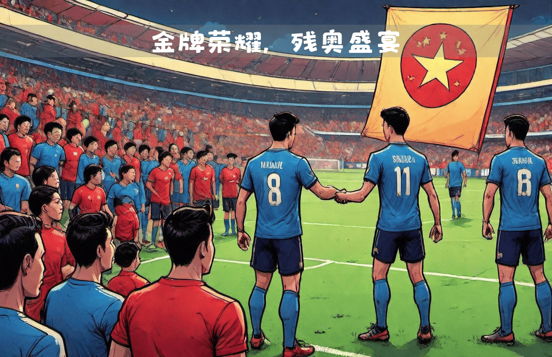 足球比赛展开，中国队备战拼尽全力